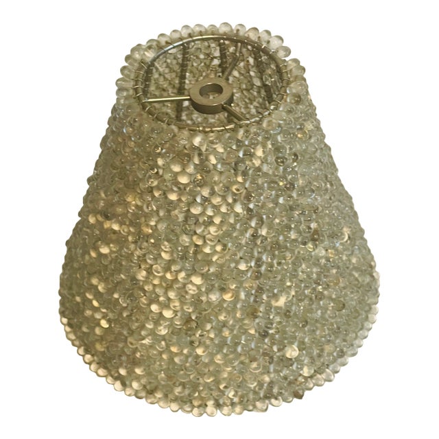Vintage Glass Beaded Lamp Shade For Sale