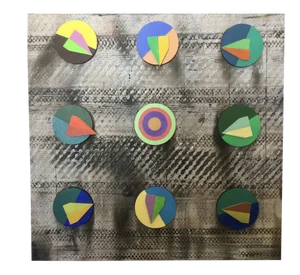 "On Artemis Nine" Contemporary Abstract Mixed-Media Painting by Peter Rossiter