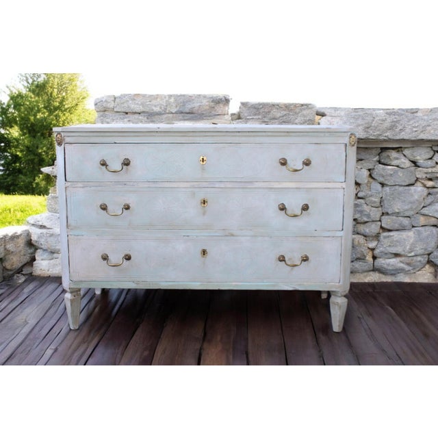 Antique Gustavian Painted Chest of Drawers, 1770 For Sale - Image 6 of 14
