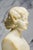 Stone Lovely Small Hand Carved White Marble Statue Sculpture Woman Bust Profile Antique Art Home Decor For Sale - Image 7 of 12