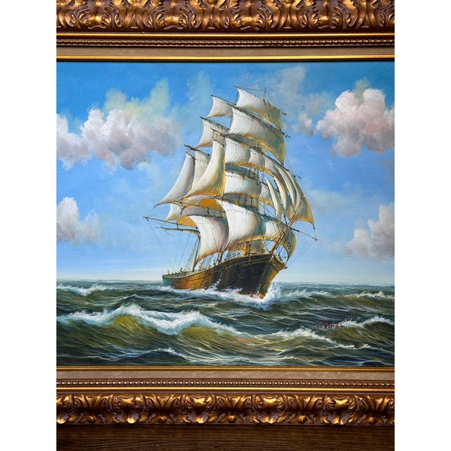 Nautical Sailing Ship Studio Art - Framed For Sale - Image 4 of 10