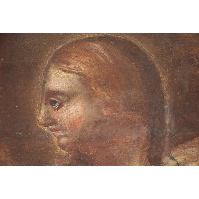 Baroque 17th Century Baroque Mary Magdalene Painting, Oil on Wood, Portuguese For Sale - Image 3 of 12