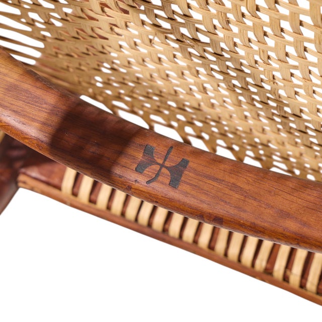 Hans Wegner for Johannes Hansen Jh 501 Mid Century Cane and Teak Dining Chairs - Set of 4 For Sale - Image 14 of 14