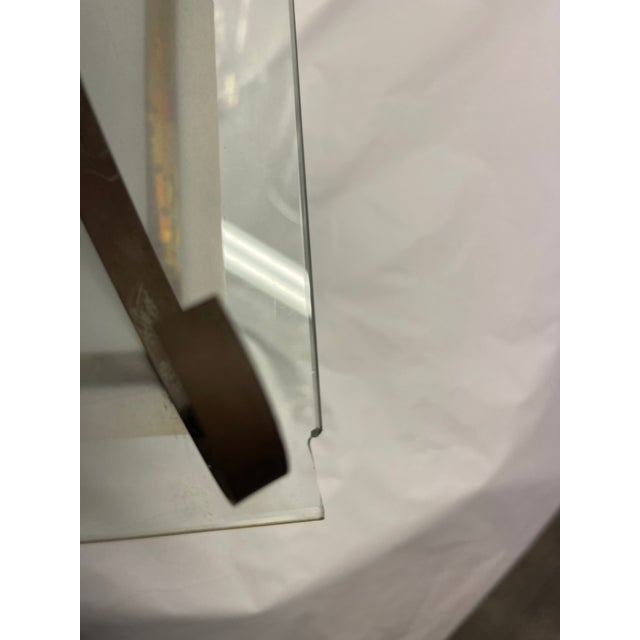 Mid-Century Modern Italian Faceted Glass and Brass Pendant Lantern in the style of G. Ulrich, 1940s For Sale - Image 3 of 11