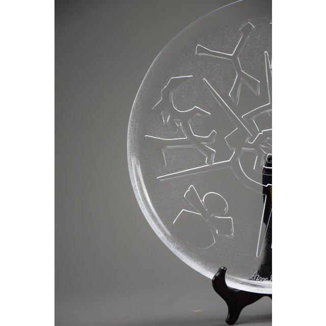 Sculptural Glass Plate by Arnaldo Pomodoro, 1960s For Sale - Image 4 of 8