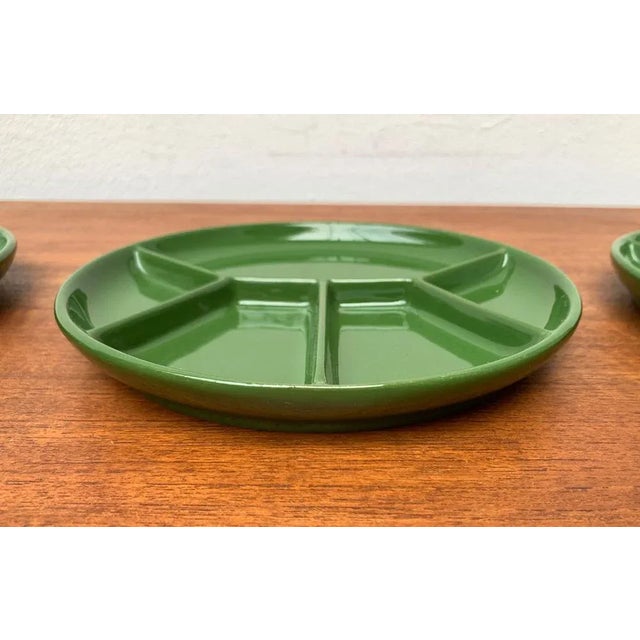 Ceramic Mid-Century Space Age Green Ceramic Plates or Bowls from Gerz Keramik, West Germany, 1960s, Set of 3 For Sale - Image 7 of 13