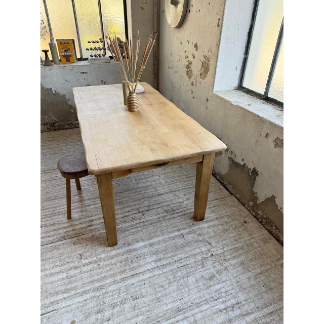 Vintage Oak Farm Table, 1960s For Sale - Image 8 of 18