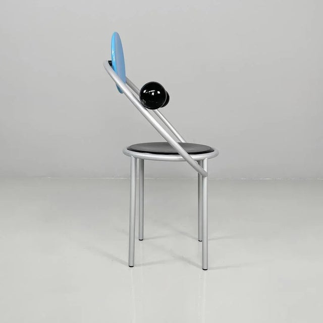 Italian Modern First Chair in Metal and Wood by Michele De Lucchi, 1983 For Sale - Image 3 of 18