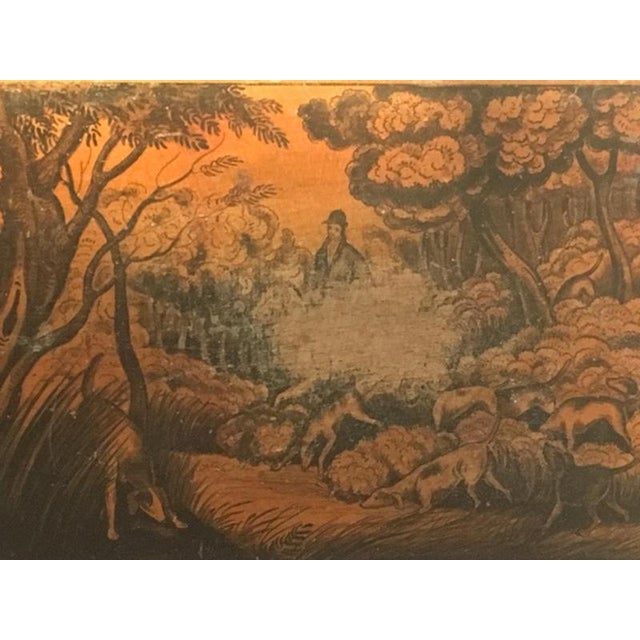 Brown Wood Lacquered Boxes with Landscape Scenes, Set of 5 For Sale - Image 8 of 16