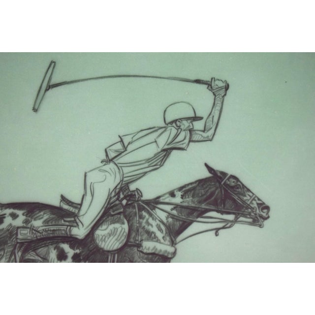 Traditional Paul Brown Polo Pencil on Acetate Drawing 3 For Sale - Image 3 of 4