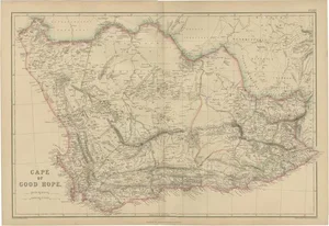 Antique Map of the Cape of Good Hope by W. G. Blackie, 1859