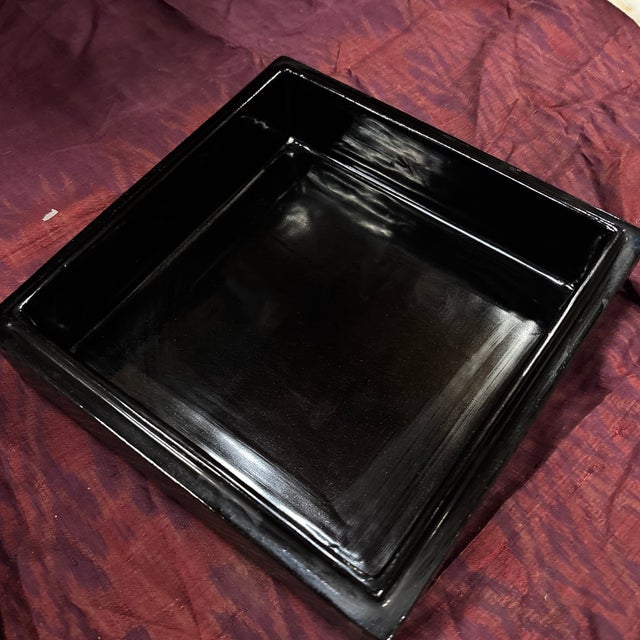 Checkerboard Lacquer Box 9x9x2.5 For Sale - Image 10 of 11