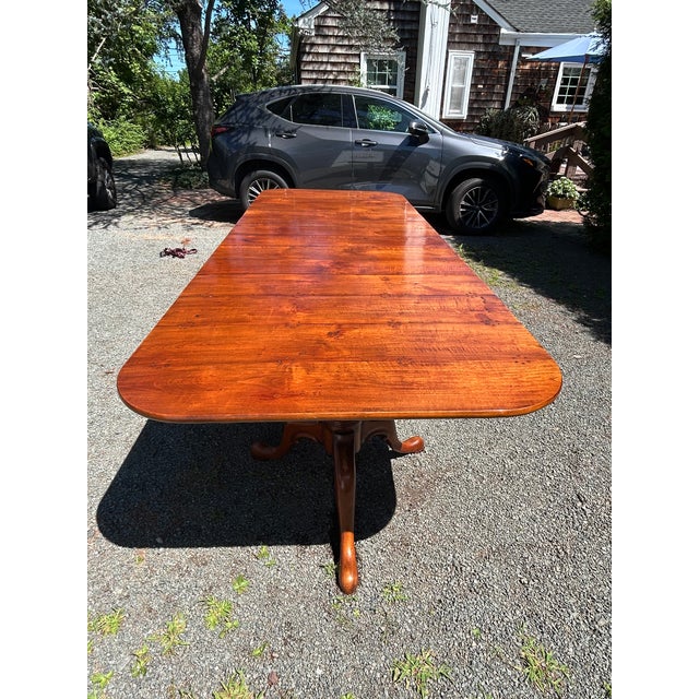 Monumental Vintage Walnut Dining Table With Queen Anne Style Pedestals For Sale - Image 18 of 18