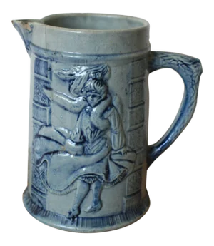 Antique Blue Salt Glaze Pitcher