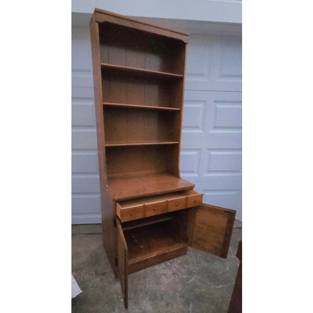 Mid-Century Modern Mid-Century Ethan Allen Maple Bookcase Cabinet For Sale - Image 3 of 11