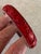 Asian Antique, Cinnabar and Sterling Silver Bangle Bracelet For Sale - Image 3 of 6