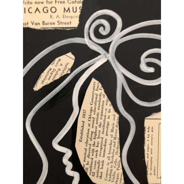 2020s Contemporary Collage by Auker, Profile With Text For Sale - Image 5 of 5