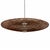 Modern Coffee Stain Wicker Discus Pendant Light Large For Sale - Image 4 of 8