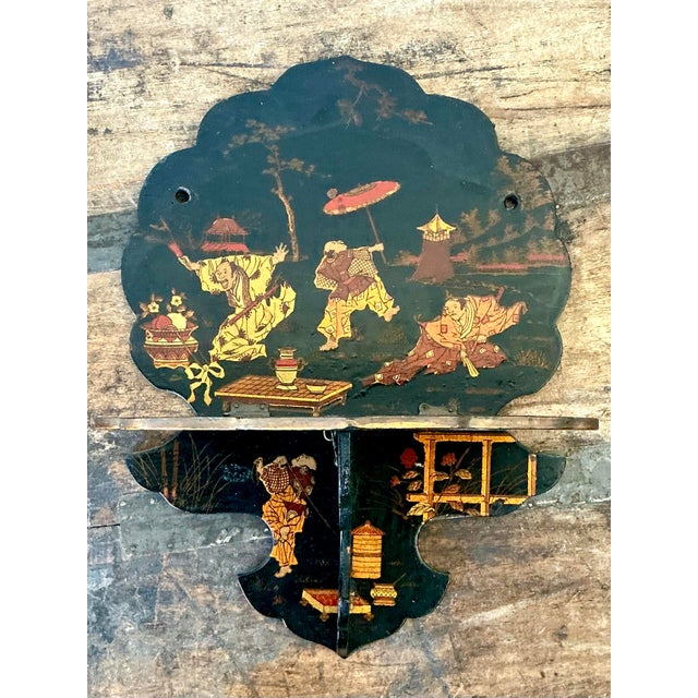 Vintage Asian Chinoiserie Folding Bracket For Sale In West Palm - Image 6 of 6