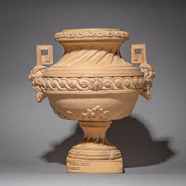 Terracotta Amphorae by Gossin, 1800s, Set of 2 For Sale - Image 3 of 10