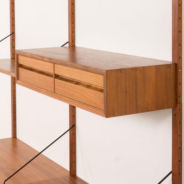 Walnut Home Office Shelving Unit by Poul Cadovius for Cado, Denmark, 1960s For Sale - Image 9 of 16