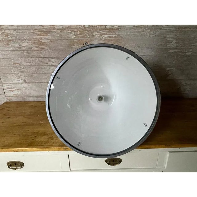 Industrial Light, new paint, rewired This piece is attributed to the mentioned designer/maker. It has no attribution mark...