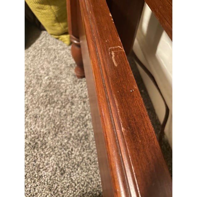 Cinnamon 1970s Henkel Harris Wild Black Cherry 4-Poster Queen Bed Frame For Sale - Image 8 of 9