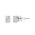 Immerse yourself in the elegance of these 14K white gold stud earrings, each graced with an ethically sourced, lab-grown...
