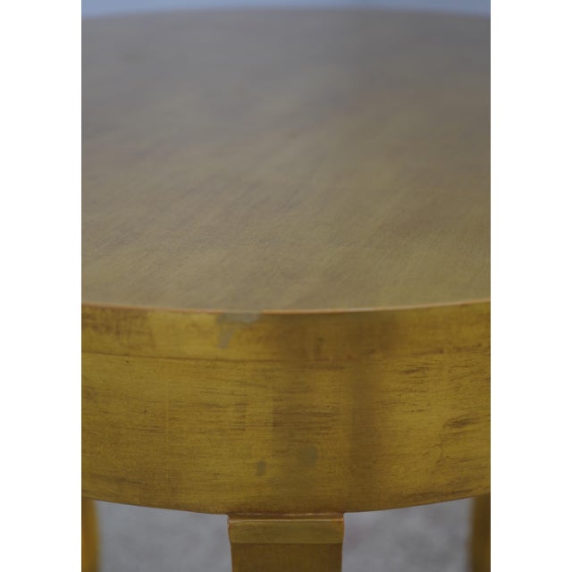 Gold Painted 2 Tier 1 Drawer Empire End Table For Sale - Image 12 of 17