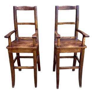 20th Century Childrens High Chairs, 1920s, Set of 2 For Sale
