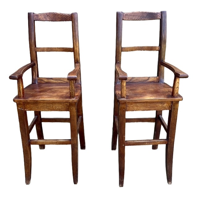 20th Century Childrens High Chairs, 1920s, Set of 2 For Sale