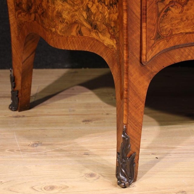 Lombard Inlaid Dresser in Louis Xv Style with Marble Top, 1950 For Sale - Image 11 of 14