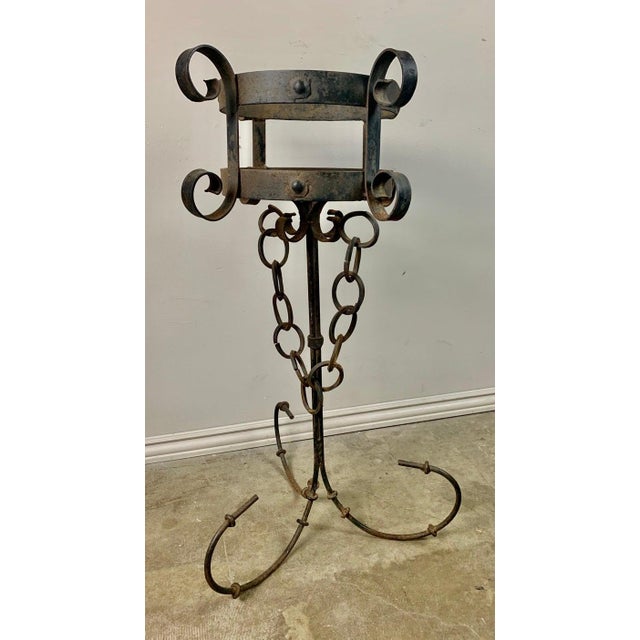 1940s Spanish Iron Planters - A Pair For Sale - Image 4 of 11