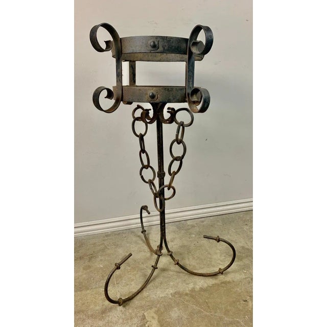 Pair of 19th Century Wrought Iron Wall-Mounted Plant Holders or Torchères For Sale - Image 4 of 11