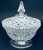 Transparent Vintage Clear Glass Pedestal Candy Dish With Lid in Wexford Pattern by Anchor Hocking For Sale - Image 8 of 12