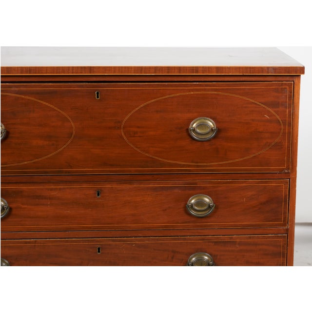 Brown English Georgian Mahogany Secretary Chest With Fall-Front Writing Surface, C. 1790–1810 For Sale - Image 8 of 13