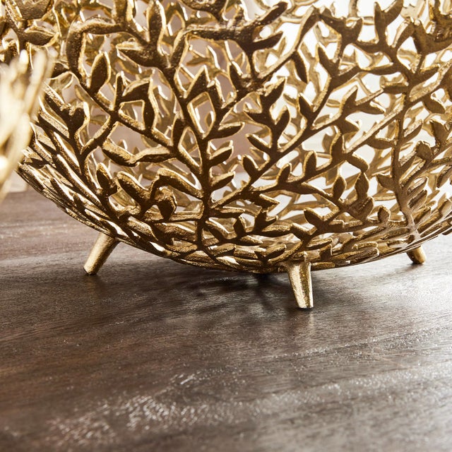 Metal Celine Decorative Bowls, Set Of 2 For Sale - Image 7 of 8