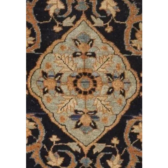 Central medallion flanked on both sides on a rust background, surrounded by spandrels.