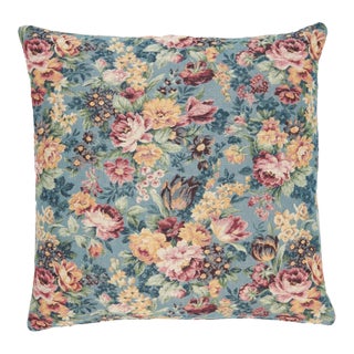 Aubusson Floral Tapestry Cushion With Feather Filler - 46 X 46cm For Sale