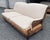 English Deconstructed English Roll Arm Solid Wood and Begin Linen Sofa From Retired Restoration Hawrdware Collection For Sale - Image 3 of 5
