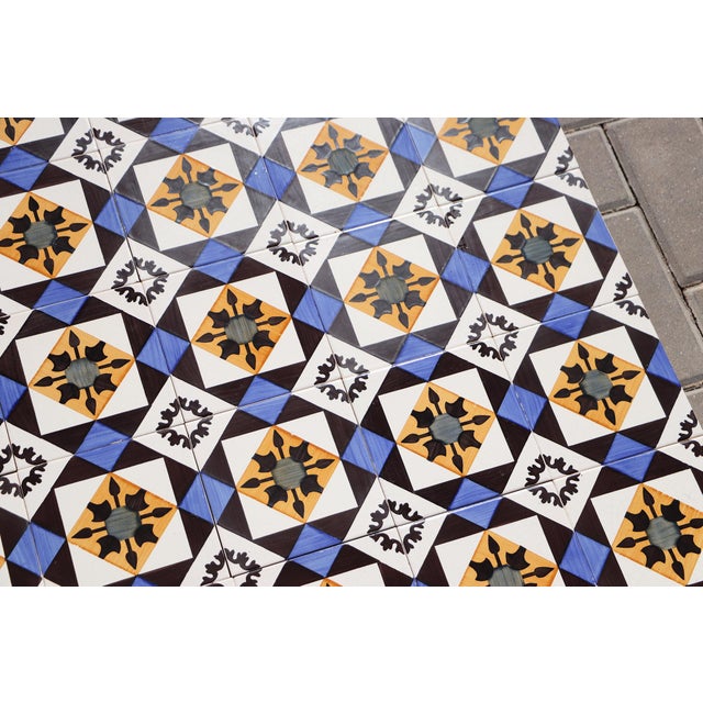 1940s Set of Thirty One Vintage Geometric Tiles, Portuguese For Sale - Image 4 of 12