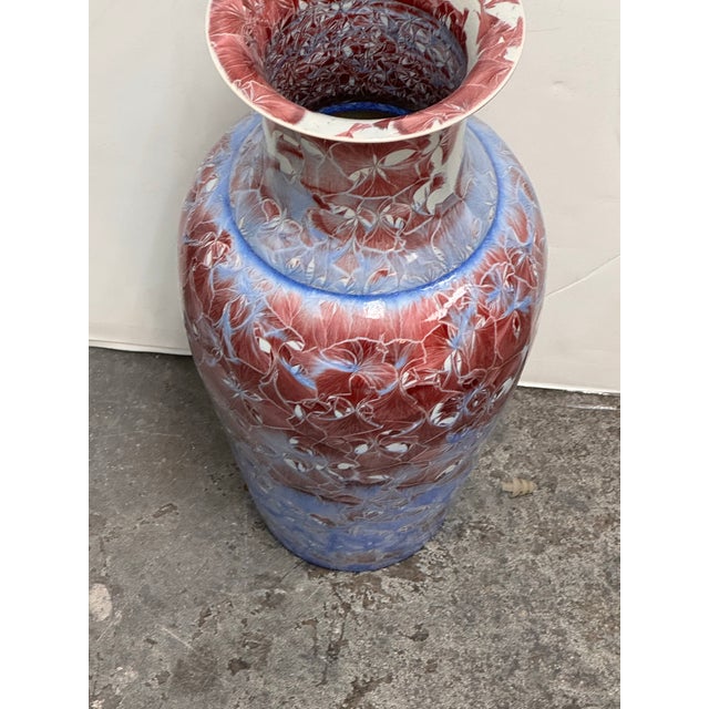 Ceramic Honshin Fine Art Crystalline Glazing Porcelain Vase For Sale - Image 7 of 12