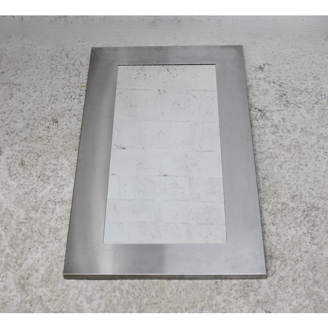Large Steel Mirror, 1970s For Sale - Image 14 of 15