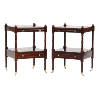 Pair of Nightstands or Sofa End Tables, C1980s by Bombay Furniture Co. For Sale