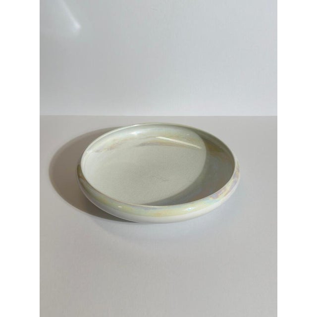 Art Deco White Lustre Porcelain Bowl by Arkinstall & Sons for Staff, England, 1930s For Sale - Image 9 of 12