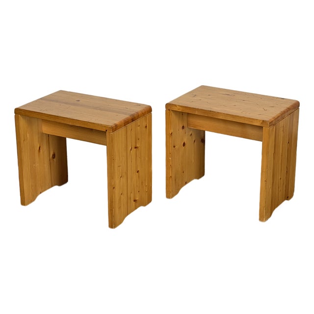 Vintage 1970s Attributed to Charlotte Perriand Stools For Sale