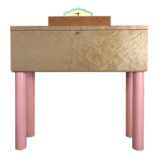 Desk Donau by Ettorre Sotsass with Clock, 1990s, Set of 2 For Sale