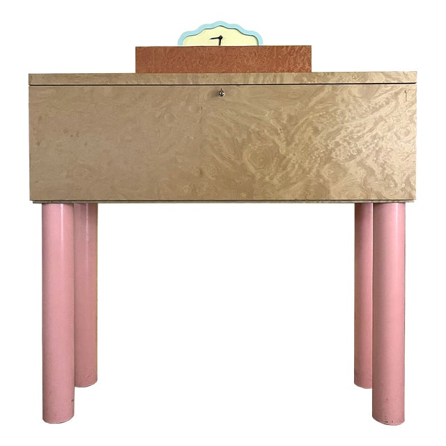 Desk Donau by Ettorre Sotsass with Clock, 1990s, Set of 2 For Sale