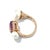 Bochic “Orient” Amethyst & Pearl Modernist Ring Set In 18K Gold & Silver Natural Amethyst - 1.50 carats White Pearls This...