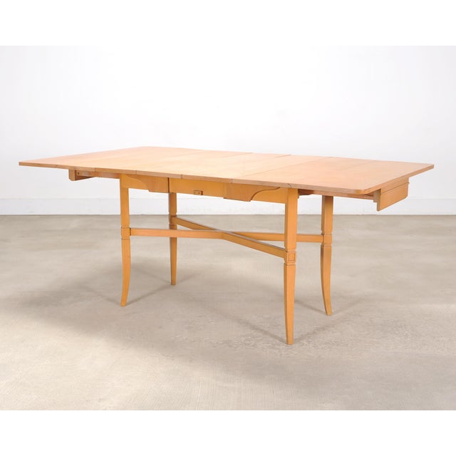 Mid 20th Century Tommi Parzinger for Charak Mahogany Danbury Extend Dining Table For Sale - Image 5 of 18